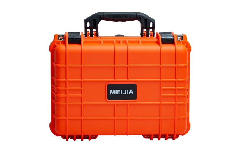 MEIJIA Portable All Weather Waterproof Camera Case with Customizable Fit Foam,Fit Use of Drones, Camera, Equipments, Pistols,15.98x12.99x6.85inches(Orange) - Image 4